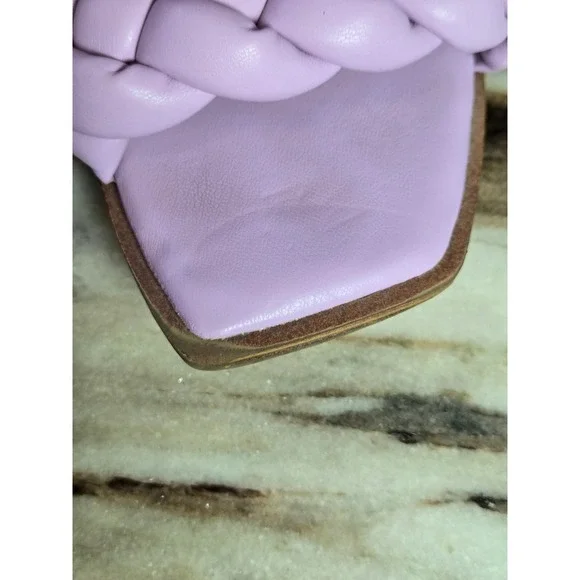 Steve Madden Womens Lilac Purple Braided Slide Sandals Square Toe Size 8 Flat - Picture 9 of 10